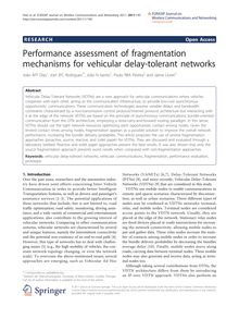 Performance assessment of fragmentation mechanisms for vehicular delay-tolerant networks