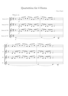 Partition complète et parties, Quartettino pour cornes