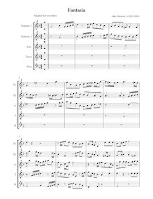 Partition complète (alto notation, SSATB enregistrements), Fantasia