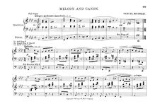 Partition complète, Melody et Canon, F minor, Rousseau, Samuel Alexandre