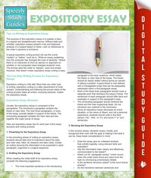 Expository Essay (Speedy Study Guides)