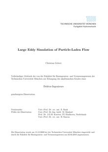 Large eddy simulation of particle-laden flow [Elektronische Ressource] / Christian Gobert