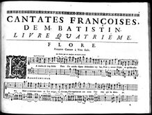 Partition complète, Flore, cantate française, Stuck, Jean-Baptiste
