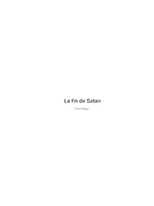 La fin de Satan