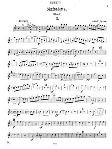 Partition hautbois 1, Sinfonietta, F major, Raff, Joachim