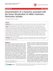 Characterization of a mycovirus associated with the brown discoloration of edible mushroom, Flammulina velutipes