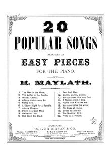 Partition complète, 20 Popular chansons, Maylath, Henry