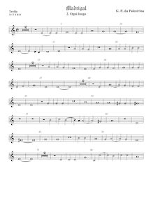 Partition viole de gambe aigue, 3 madrigaux, Palestrina, Giovanni Pierluigi da