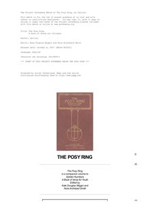 The Posy Ring - A Book of Verse for Children