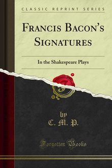 Francis Bacon s Signatures