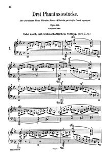 Partition complète (filter), 3 Fantasiestücke Op.111, C minor A♭ major C minor