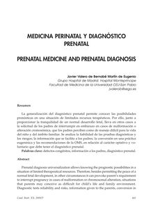 Medicina Perinatal y Diagnóstico Prenatal (Prenatal Medicine and Prenatal Diagnosis)