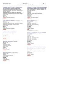 Liste des fiches Documents physiques, Notices bibliographiques