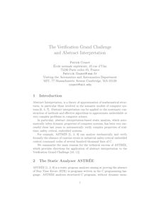 The Verification Grand Challenge and Abstract Interpretation