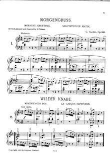 Partition complète, 35 Leichte Etüden, Op.130, Gurlitt, Cornelius