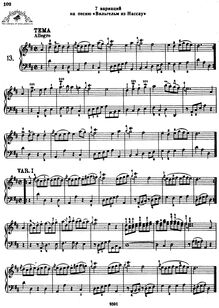 Partition complète, 7 Variations on Willem von Nassau, K.25, Variationen über das Lied Willem van Nassau par Wolfgang Amadeus Mozart
