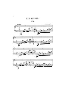Partition , Etude en E♭ major, 6 Etudes, Rubinstein, Anton