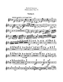 Partition violons I, Hakon Jarl, Smetana, Bedřich