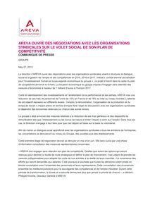 Areva : le groupe annonce une réduction de ses frais de personnel en France