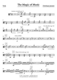 Partition altos, pour Magic of Music, Janssen, Christiaan