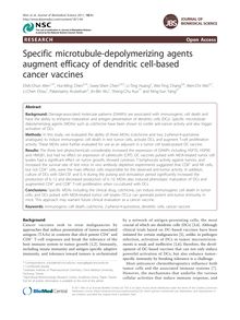 Specific microtubule-depolymerizing agents augment efficacy of dendritic cell-based cancer vaccines