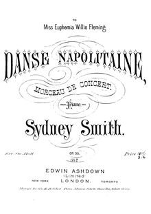Partition complète, Danse Napolitaine, Smith, Sydney