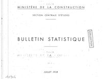 Bulletin statistique de la construction - Permis de construire - Logements. Années 1952-1969 (Edition 1956-1970). Récapitulatif. : juillet