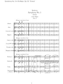 Partition , Allegro con brio, Symphony No.3, Op.55, Eroica, E♭ major