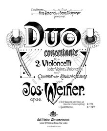 Partition de piano, Duo Concertante, Op.56, Duo Concertante for 2 Cellos (or Violin and Cello) with Quintet or Piano accompaniment