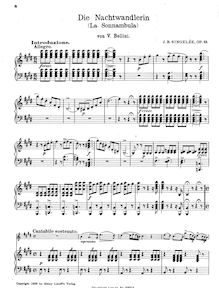 Partition complète et , partie, Fantaisie sur des motifs de l opéra  La Sonnambula , Op.39