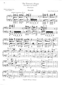 Partition complète, Šelma sedlák, Op.37, The Cunning Peasant, Dvořák, Antonín
