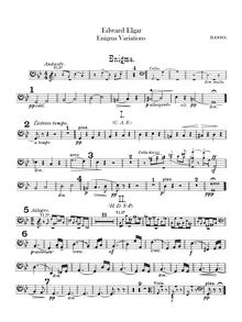 Partition Basses, Variations on an Original Theme, Op.36, Enigma Variations
