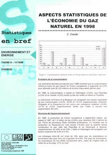 Aspects statistiques de l économie du gaz naturel en 1998