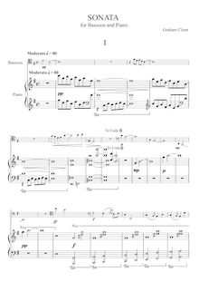 Partition complète, basson Sonata, Client, Graham