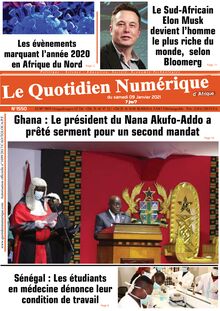 Quotidien numérique d’Afrique n°1550 - du samedi 09 janvier 2021