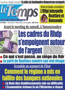 Le Temps - n°4836 - Mercredi 04 Décembre 2019
