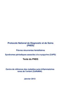 Syndromes périodiques associés à la cryopyrine (CAPS)