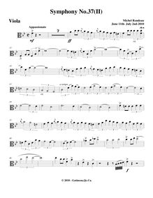 Partition altos, Symphony No.37, D major, Rondeau, Michel par Michel Rondeau