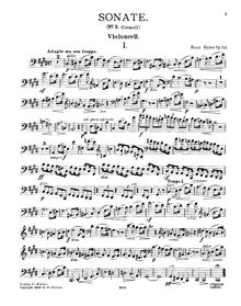 Partition de violoncelle, violoncelle Sonata No.3, Op.114