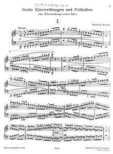 Partition complète, Klavierübung en 5 Teilen, Busoni, Ferruccio