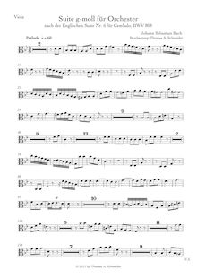 Partition altos en ripieno, 6 anglais , Bach, Johann Sebastian