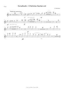 Partition flûte 1, 2, Christus factus est, Bruckner, Anton