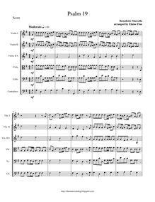 Partition complète, Estro poetico-armonico, Parafrasi sopra li primi (e secondi) venticinque salmi par Benedetto Marcello