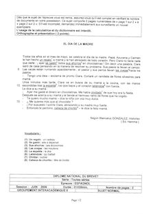 Espagnol 2006 Brevet (filière générale)