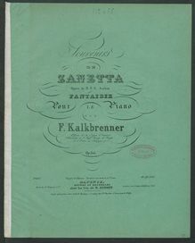 Partition complète (full resolution), Souvenirs de  Zanetta 