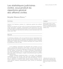 Les statistiques judiciaires civiles, sous-produit du répertoire ...