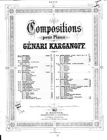 Partition complète, 3 Morceaux, Op.3, Korganov, Genary