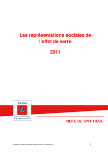 Les représentations sociales de l effet de serre - 12ème vague d enquête. : 2011_synthese