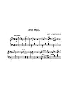 Partition complète, Mazurka en B minor, possibly: 2 Klavierstücke, Op.40&nbsp;?