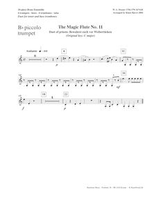 Partition parties complètes, Die Zauberflöte, The Magic Flute, Mozart, Wolfgang Amadeus